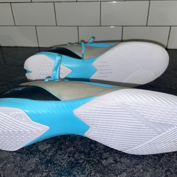 Adidas X Crazyfast Messi.3 Mens Indoor Soccer Sneakers Silver & Blue Size 11 - Picture 5 of 9